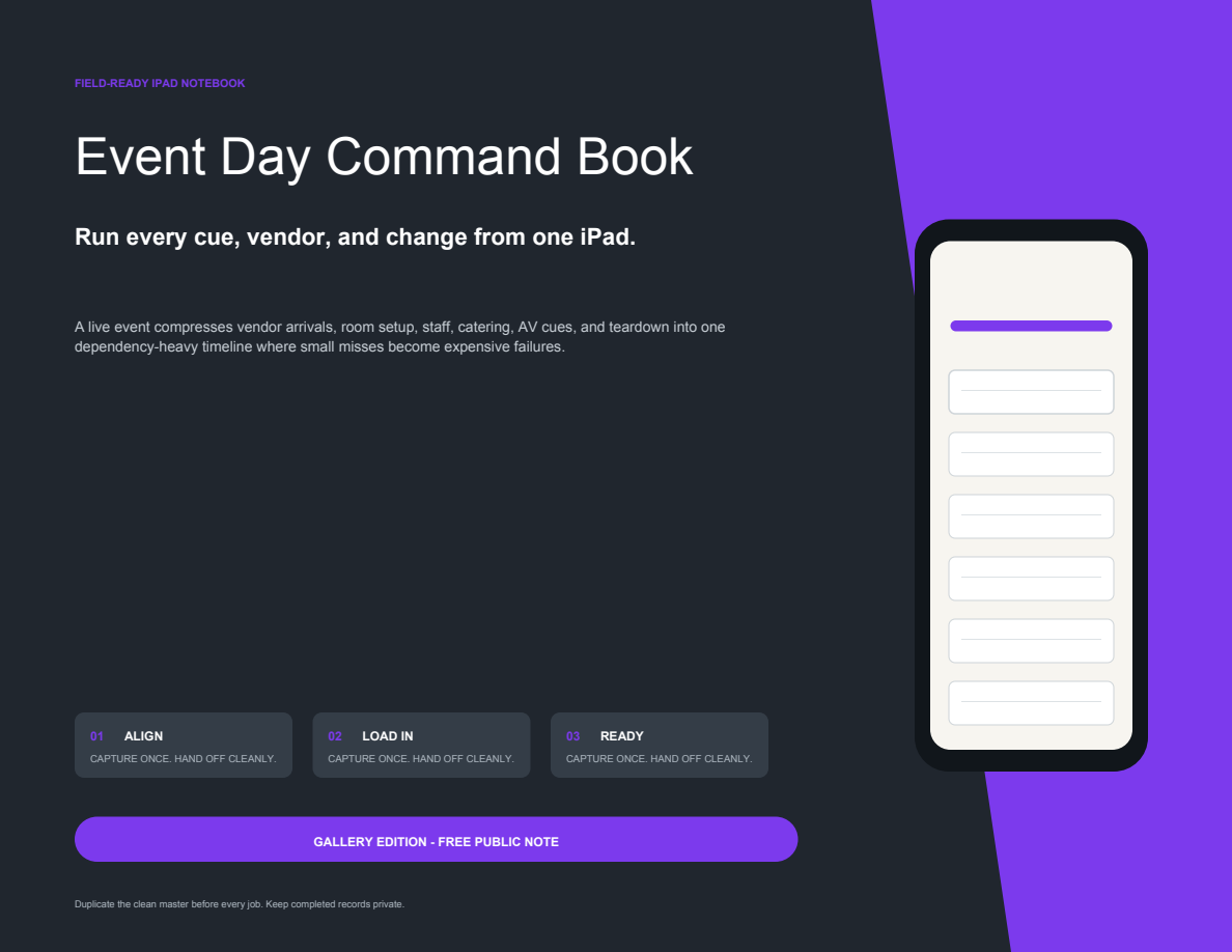Event Day Command Book cover