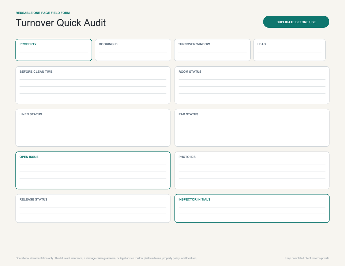 Property Turnover Record page preview